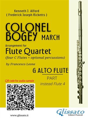 cover image of Alto Flute (instead Flute 4) part of "Colonel Bogey" for Flute Quartet
